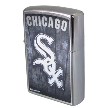 【名入れ無料】 ZIPPO ジッポー ライター MLB CHICAGO WHITE SOX ブラック シルバー 29791 ※名入れ選択の場合は代引不可 アウトドア レジャースポーツ