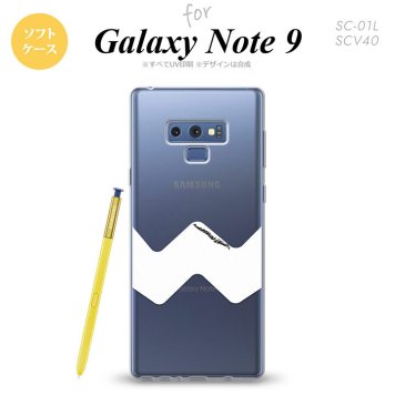 Galaxy Note 9 ギャラクシー ノート9 SC-01L SCV40 スマホケース カバー ソフトケース イラストデザイン（A） クリア×白 nk-note9-tp192[スマホ,スマホケース,スマホカバー,ケース,カバー,ジャケット]