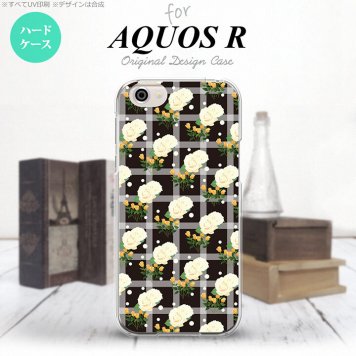 【SH03J】【スマホケース/スマホカバー】【アクオス R】SH03J スマホケース AQUOS R SH-03J カバー アクオス R チェック・バラ 黒 nk-sh03j-253【メール便送料無料】