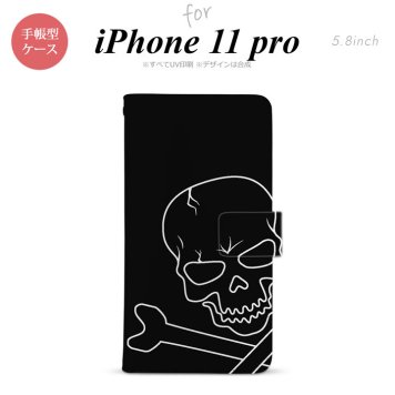 iPhone11Pro iPhone11 Pro 手帳型スマホケース カバー ドクロ  nk-004s-i11p-dr516