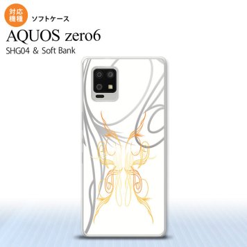 SHG04 SHG04 ZERO6 AQUOS zero6 スマホケース ソフトケース ピンスト 白 黄 メンズ レディース nk-zero6-tp1247