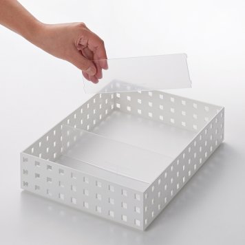吉川国工業所 【メール便での発送商品】 ブリックス仕切板 ワイドM用 2枚組 W(ホワイト) 9104 4979625214221