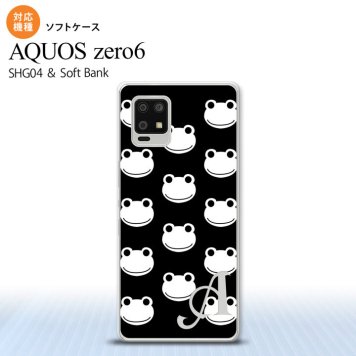 SHG04 SHG04 ZERO6 AQUOS zero6 スマホケース ソフトケース カエル かえる A 黒 白 +アルファベット メンズ レディース nk-zero6-tp168i