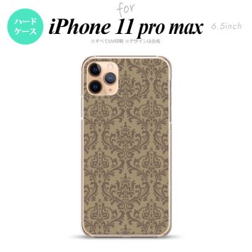 iPhone11ProMax iPhone11pro max スマホケース ハードケース ダマスク A ベージュ 茶 メンズ レディース nk-i11pm-460