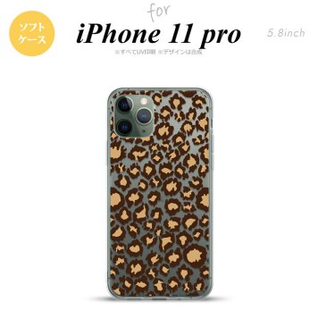 iPhone11Pro iPhone11 Pro スマホケース ソフトケース 豹柄 B 茶 クリア メンズ レディース nk-i11p-tp897