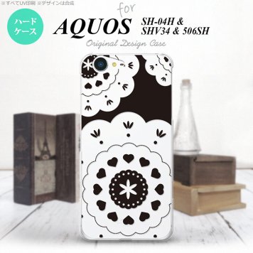 【SH04H】【スマホケース/スマホカバー】【アクオス ゼータ】SH04H スマホケース AQUOS ZETA SH04H カバー アクオス ゼータ レース・クリア 黒 nk-sh04h-1482【メール便送料無料】