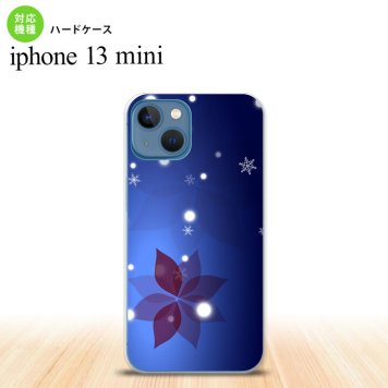 iPhone13mini iPhone13 mini ケース ハードケース 雪 B 紺  nk-i13m-638