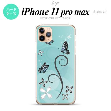 iPhone11ProMax iPhone11pro max スマホケース ハードケース バタフライ 蝶 D 水色 メンズ レディース nk-i11pm-226