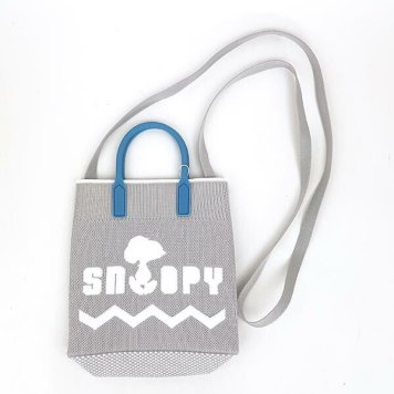 スヌーピー シリコンハンドル2WAYミニトートバッグ グレー ルート―ト SNOOPY