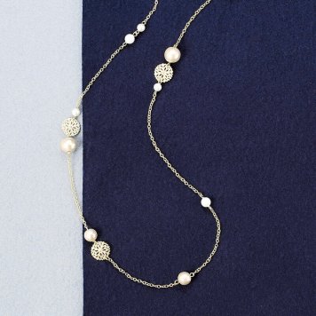  コットンパールファッションネックレス  CT0014 装身具