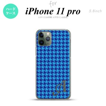 iPhone11Pro iPhone11 Pro スマホケース ハードケース 千鳥 格子 小 青 +アルファベット メンズ レディース nk-i11p-904i