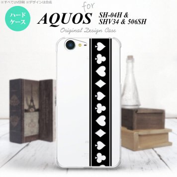 【SH04H】【スマホケース/スマホカバー】【アクオス ゼータ】SH04H スマホケース AQUOS ZETA SH04H カバー アクオス ゼータ トランプ(帯) 黒×クリア nk-sh04h-528【メール便送料無料】