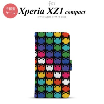 【手帳型 スマホ カバー ケース】【SO02K】【エクスペリア XZ1】手帳型 ケース SO-02K スマホ カバー Xperia XZ1 Compact エクスペリア カエル・かえる （E） nk-004s-so02k-dr165【メール便送料無料】