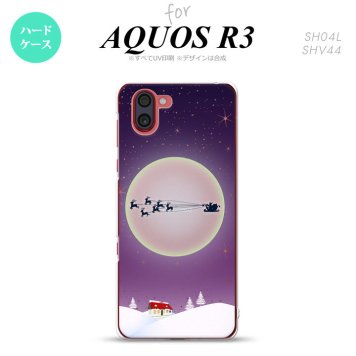 SH-04L SHV44 R3 AQUOS R3 スマホケース カバー クリスマス 紫 nk-r3-1004