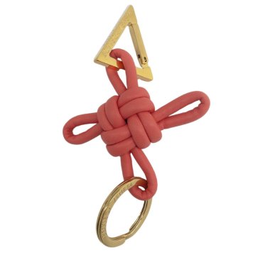 ボッテガヴェネタ BOTTEGA VENETA トライアングル ダブルノット キーリング キーホルダー TRIANGLE KEY RING 619100 V0050 6626 bkbo00185l レディース サーモンピンク