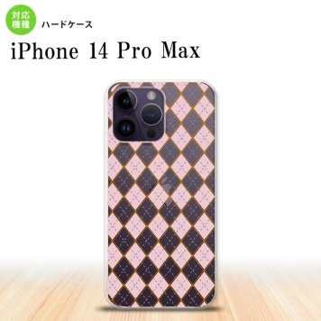 iPhone14 ProMax iPhone14 Pro Max スマホケース 背面ケース ハードケース アーガイル クリア ピンク 2022年 9月発売 nk-i14pm-1412