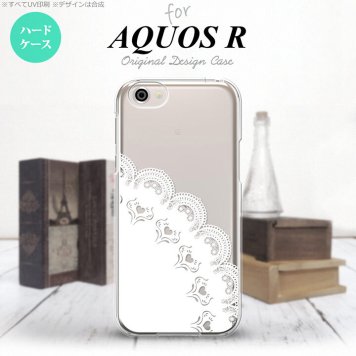 【SH03J】【スマホケース/スマホカバー】【アクオス R】SH03J スマホケース AQUOS R SH-03J カバー アクオス R レース(A) 白 nk-sh03j-721【メール便送料無料】