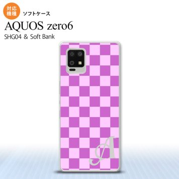 SHG04 SHG04 ZERO6 AQUOS zero6 スマホケース ソフトケース スクエア ピンク 紫 +アルファベット メンズ レディース nk-zero6-tp768i