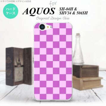 【SH04H】【スマホケース/スマホカバー】【アクオス ゼータ】SH04H スマホケース AQUOS ZETA SH04H カバー アクオス ゼータ スクエア 紫×ピンク nk-sh04h-768【メール便送料無料】