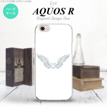 【SH03J】【スマホケース/スマホカバー】【アクオス R】SH03J スマホケース AQUOS R SH-03J カバー アクオス R 翼(ハート) 白×白 nk-sh03j-476【メール便送料無料】