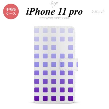 iPhone11Pro iPhone11 Pro 手帳型スマホケース カバー スクエア ドット パープル  nk-004s-i11p-dr1362