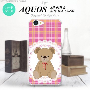 【SH04H】【スマホケース/スマホカバー】【アクオス ゼータ】SH04H スマホケース AQUOS ZETA SH04H カバー アクオス ゼータ くま(B) ピンク nk-sh04h-756【メール便送料無料】
