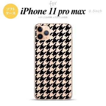 iPhone11ProMax iPhone11pro max スマホケース ソフトケース 千鳥 格子 大 黒 クリア メンズ レディース nk-i11pm-tp930