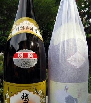 「越乃寒梅　別撰」と「越の鶴」一升瓶2本セット  日本酒/父の日　お父さん/プレゼント