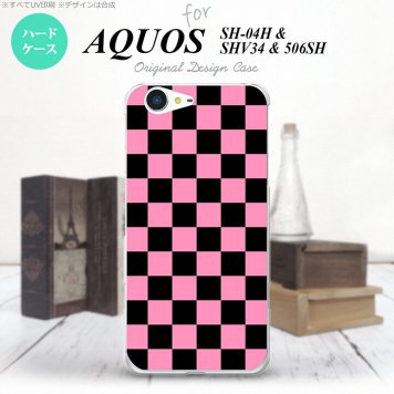 【SH04H】【スマホケース/スマホカバー】【アクオス ゼータ】SH04H スマホケース AQUOS ZETA SH04H カバー アクオス ゼータ スクエア 黒×ピンク nk-sh04h-762【メール便送料無料】