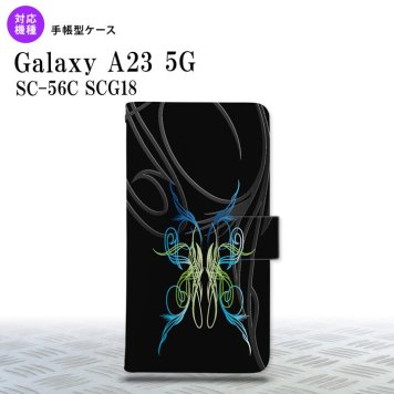 Galaxy A23 GalaxyA23 手帳型スマホケース カバー ピンスト 黒 ブルー グリーン 2022年 10月発売 nk-004s-a23-dr1239