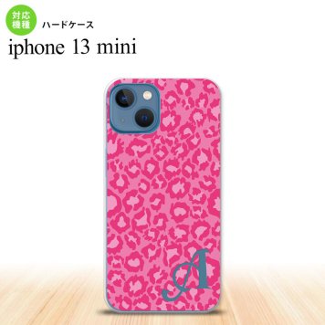 iPhone13mini iPhone13 mini ケース ハードケース 豹柄 B ピンク +アルファベット  nk-i13m-892i