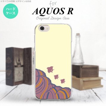 【SH03J】【スマホケース/スマホカバー】【アクオス R】SH03J スマホケース AQUOS R SH-03J カバー アクオス R 波鳥 黄 nk-sh03j-1733【メール便送料無料】