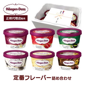 敬老の日 お中元 残暑見舞い アイス ギフト対応 【正規代理店】ハーゲンダッツ  ミニカップ6個入 Aセット－ミニ 人気のバラエティ6種×各1個
