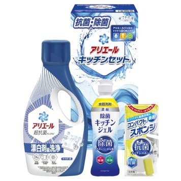 ギフト工房 アリエール&キッチンセット ／洗濯用洗剤 洗剤・柔軟剤・クリーナー 日用消耗品 日用品・ヘルスケア お中元 御中元 ギフト 夏ギフト 暑中見舞 残暑見舞 時期 いつ お礼 お返し グルメ のし お盆 初盆 新盆 お供 御供 ギフト 2026 送料無料 ギフト プレゼント プチギフト 内祝い 快気祝い 出産祝い 結婚祝い 引出物 新築祝い お返し