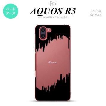 SH-04L SHV44 R3 AQUOS R3 スマホケース カバー ホラー 黒 nk-r3-194