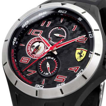 Scuderia Ferrari 腕時計 スクーデリア フェラーリ 時計 ウォッチ メンズ クオーツ ブラック 0830679 海外モデル [並行輸入品] 誕生日 プレゼント ギフト 入学祝い 社会人 新生活 母の日 父の日