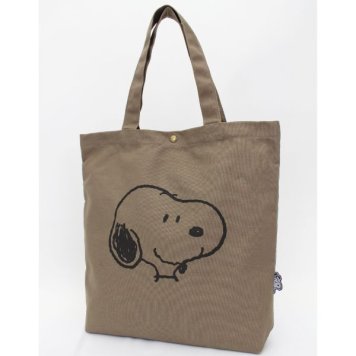 スヌーピー PEANUTS スヌーピーフェイス モカ トートバッグ   シフレ