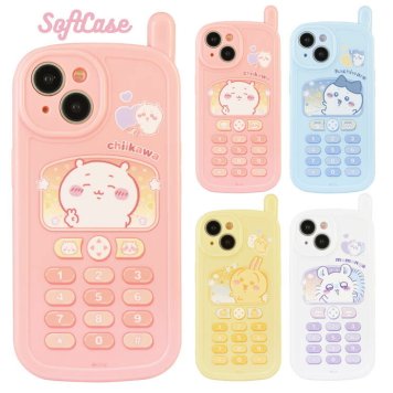 ちいかわ iPhone15 iPhone14 ケース カバー レトロ ガラケー デザイン キャラクター グッズ ハチワレ うさぎ モモンガ TPU ソフト CK-38