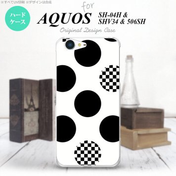 【SH04H】【スマホケース/スマホカバー】【アクオス ゼータ】SH04H スマホケース AQUOS ZETA SH04H カバー アクオス ゼータ 水玉A 白×黒 nk-sh04h-1112【メール便送料無料】