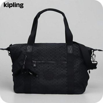 キプリング ボストンバッグ レディース ブランド Kipling アート 2WAY K21091-K59 Signature Emb 黒