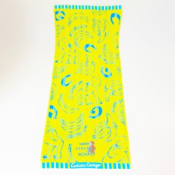 おさるのジョージ ハッピーバナナ タオル ジョージ イエロー グッズ