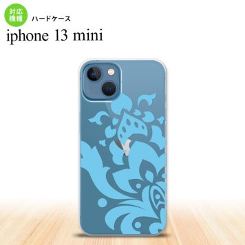 iPhone13mini iPhone13 mini ケース ハードケース ダマスク C 水色  nk-i13m-1030