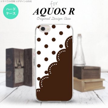 【SH03J】【スマホケース/スマホカバー】【アクオス R】SH03J スマホケース AQUOS R SH-03J カバー アクオス R ドット・レース 茶 nk-sh03j-345【メール便送料無料】