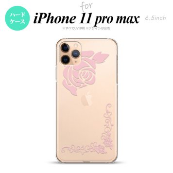 iPhone11ProMax iPhone11pro max スマホケース ハードケース バラ A クリア ピンク メンズ レディース nk-i11pm-1067