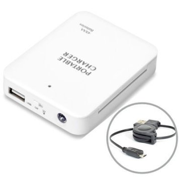 日本トラストテクノロジー 【メール便での発送商品】USB電池パック3 microUSBケーブルセット ホワイト USBDP3M-WH