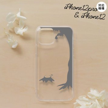 iPhone12/iPhone12pro iPhone12 / iPhone12pro スマホケース ソフトケース 切り株 グレー メンズ レディース nk-i12-tp198