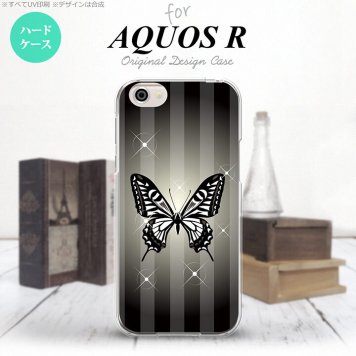 【SH03J】【スマホケース/スマホカバー】【アクオス R】SH03J スマホケース AQUOS R SH-03J カバー アクオス R バタフライ・蝶(D) 黒 nk-sh03j-315【メール便送料無料】