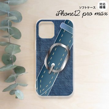 iPhone12ProMax iPhone12 Pro Max 6.7 スマホケース ソフトケース ベルト 青 メンズ レディース nk-i12mp-tp328