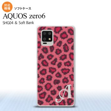 SHG04 SHG04 ZERO6 AQUOS zero6 スマホケース ソフトケース 豹柄 A ピンク +アルファベット メンズ レディース nk-zero6-tp026i