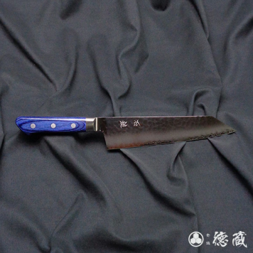 切付ステンレス包丁　195mm 両刃 AUS10 積層材・青色 日本製 徳蔵刃物 TOKUZO KNIVES JAPAN Kitchen Knives 包丁 ほうちょう